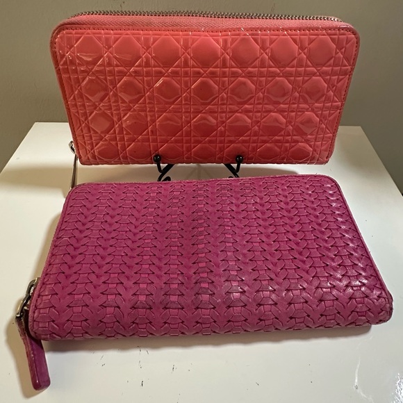 Christian Dior Wallet Bundle – Cannage Patent & Woven Leather Zip Around - Picture 1 of 16